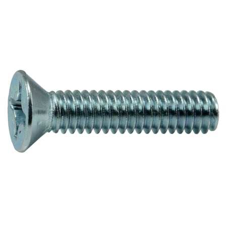 Midwest Fastener #12-24 x 1 in Phillips Flat Machine Screw, Zinc Plated Steel, 25 PK 32064